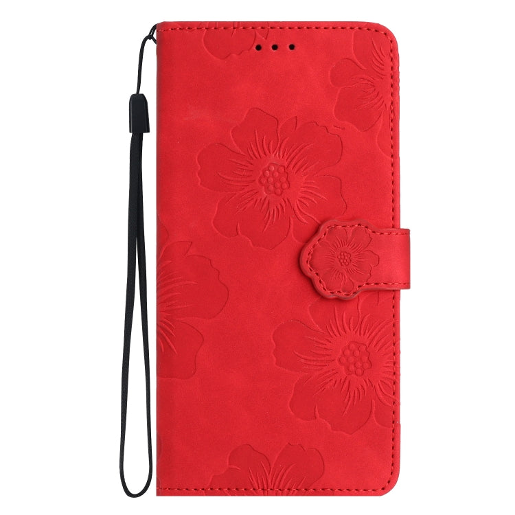 For Xiaomi 13 Flower Embossing Pattern Leather Phone Case(Red) - 13 Cases by PMC Jewellery | Online Shopping South Africa | PMC Jewellery