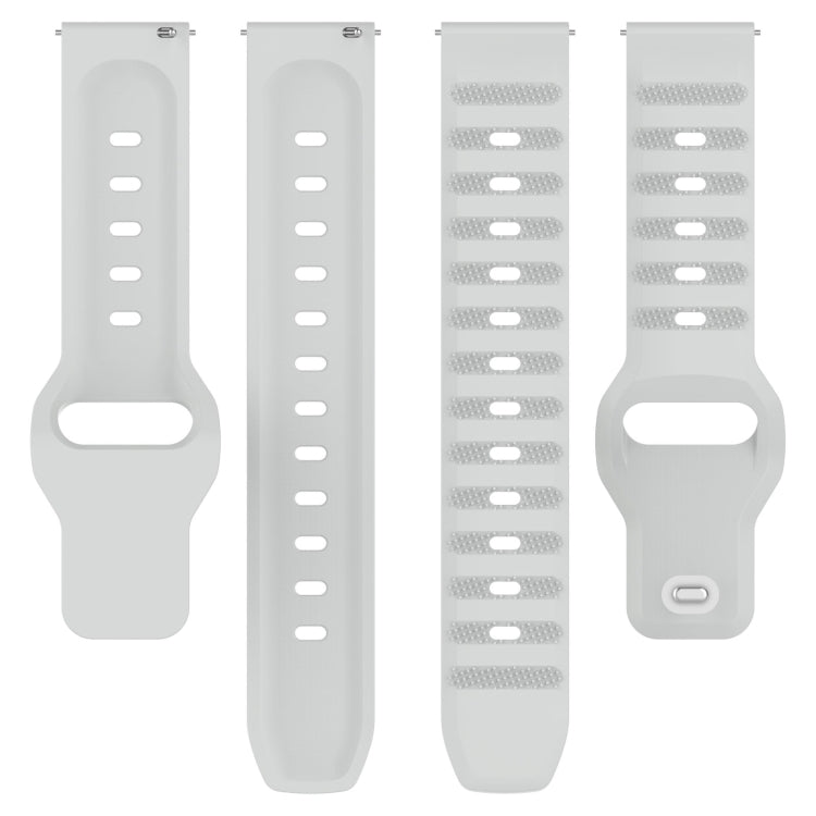 22mm Universal Dots Pattern Silicone Replacement Watch Band(Light Grey) - 22mm Bands by PMC TechLife | Online Shopping South Africa | PMC TechLife