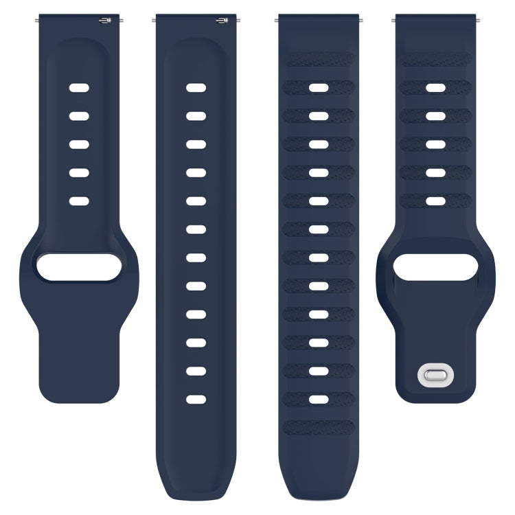 22mm Universal Dots Pattern Silicone Replacement Watch Band(Midnight Blue) - 22mm Bands by PMC TechLife | Online Shopping South Africa | PMC TechLife