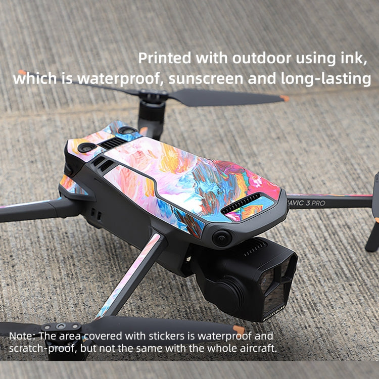 For DJI Mavic 3 Pro / RC Pro Sunnylife Drone Body Remote Control Decorative Stickers Set(Lava Black) - Stickers by Sunnylife | Online Shopping South Africa | PMC TechLife