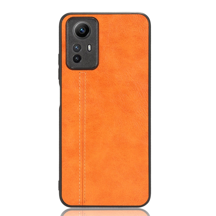 For Xiaomi Redmi Note 12S 4G Sewing Cow Pattern Skin PC + PU + TPU Phone Case(Orange) - free shipping - PMC TechLife - Order now!