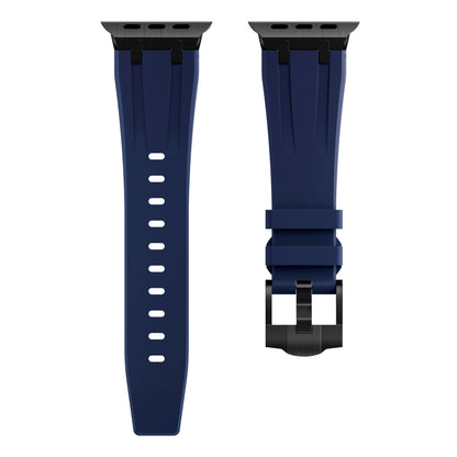 AP Silicone Watch Band For Apple Watch 7 41mm(Black Blue) - Watch Bands by PMC Jewellery | Online Shopping South Africa | PMC Jewellery