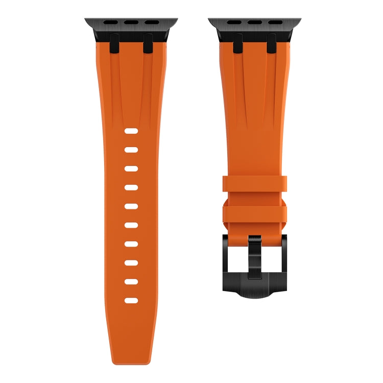 AP Silicone Watch Band For Apple Watch 7 41mm(Black Orange) - Watch Bands by PMC Jewellery | Online Shopping South Africa | PMC Jewellery