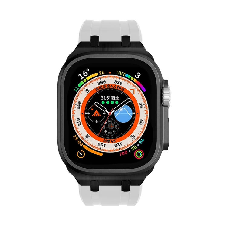 AP Silicone Watch Band For Apple Watch SE 40mm(Black White) - Watch Bands by PMC TechLife | Online Shopping South Africa | PMC TechLife