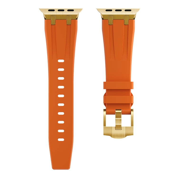 AP Silicone Watch Band For Apple Watch 5 40mm(Gold Orange) - Watch Bands by PMC TechLife | Online Shopping South Africa | PMC TechLife