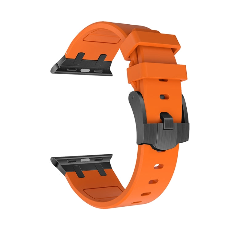 AP Silicone Watch Band For Apple Watch 3 42mm(Black Orange) - Watch Bands by PMC TechLife | Online Shopping South Africa | PMC TechLife