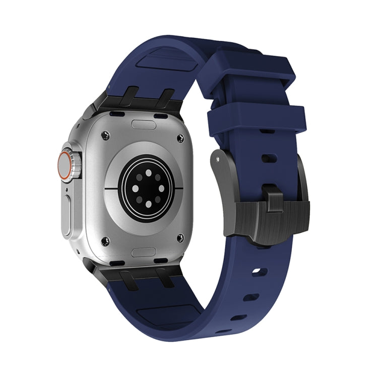 AP Silicone Watch Band For Apple Watch 2 42mm(Black Blue) - Watch Bands by PMC TechLife | Online Shopping South Africa | PMC TechLife