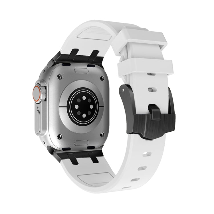 AP Silicone Watch Band For Apple Watch 38mm(Black White) - Watch Bands by PMC TechLife | Online Shopping South Africa | PMC TechLife