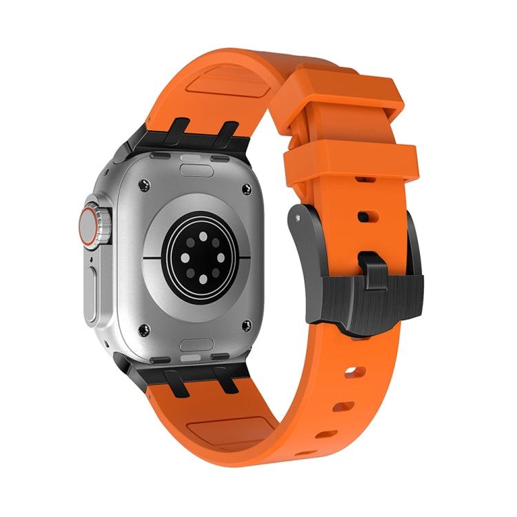 AP Silicone Watch Band For Apple Watch 42mm(Black Orange) - Watch Bands by PMC TechLife | Online Shopping South Africa | PMC TechLife