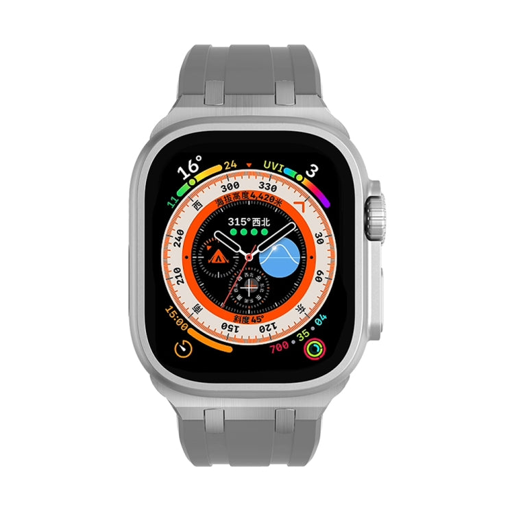 AP Silicone Watch Band For Apple Watch 42mm(Silver Grey) - Watch Bands by PMC TechLife | Online Shopping South Africa | PMC TechLife