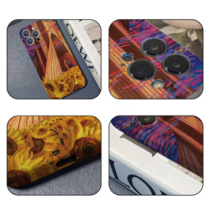 For iPhone 11 Pro Max Precise Hole Oil Painting Pattern PC Phone Case(Architectural Painting) - iPhone 11 Pro Max Cases by PMC Jewellery | Online Shopping South Africa | PMC Jewellery