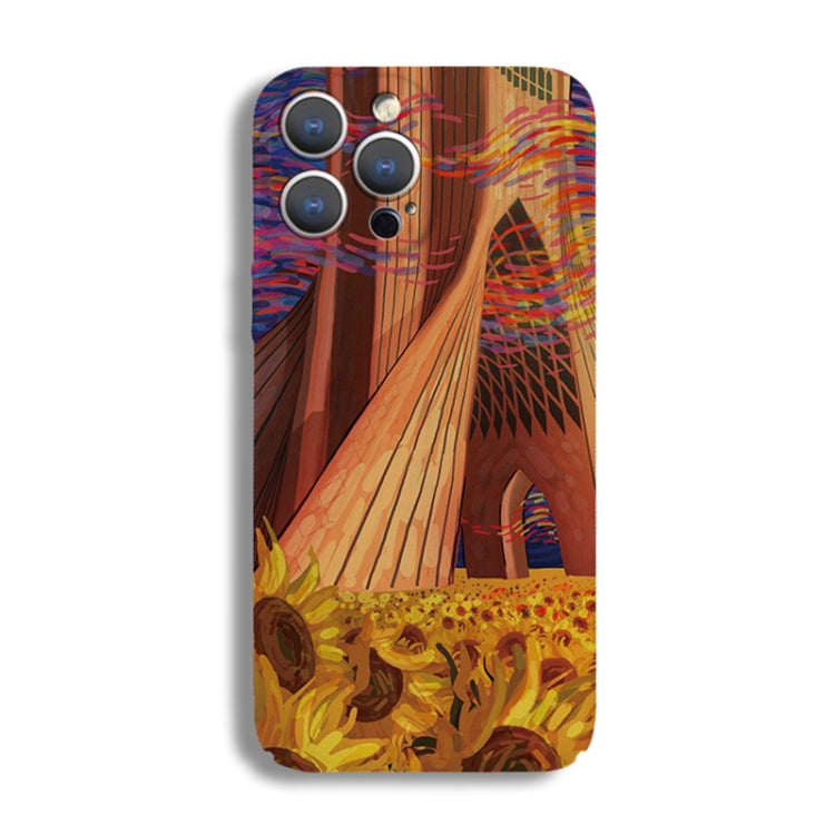 For iPhone XS Max Precise Hole Oil Painting Pattern PC Phone Case(Architectural Painting) - More iPhone Cases by PMC TechLife | Online Shopping South Africa | PMC TechLife