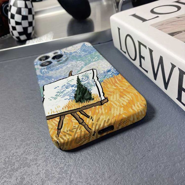 For iPhone XR Precise Hole Oil Painting Pattern PC Phone Case(Landscape Painting) - More iPhone Cases by PMC TechLife | Online Shopping South Africa | PMC TechLife