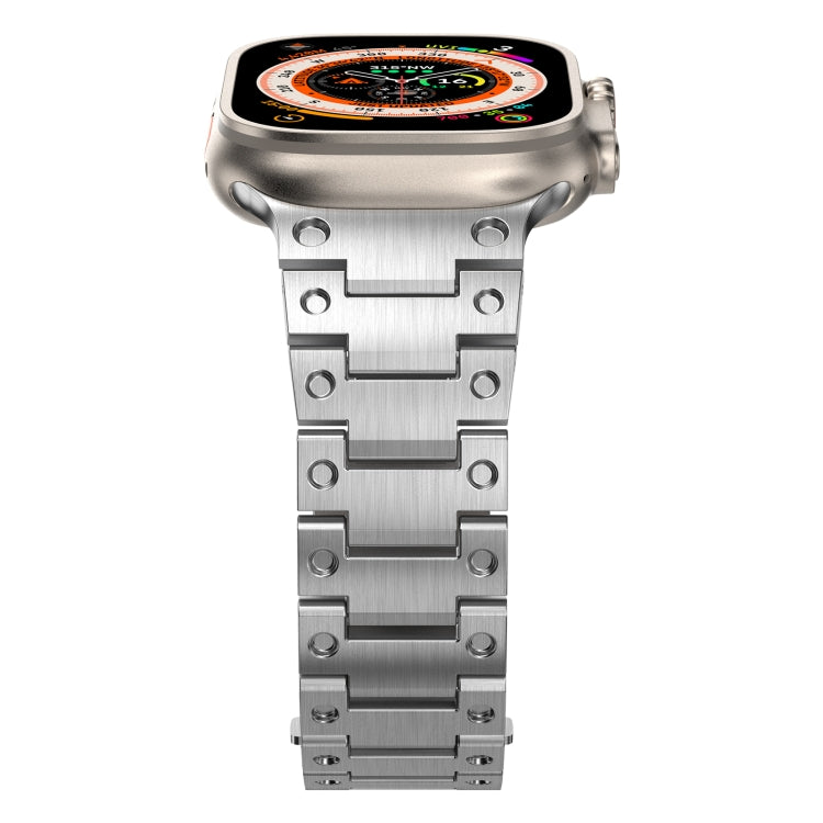 Double Rows Metal Watch Band For Apple Watch Ultra 49mm(Silver) - Watch Bands by PMC TechLife | Online Shopping South Africa | PMC TechLife