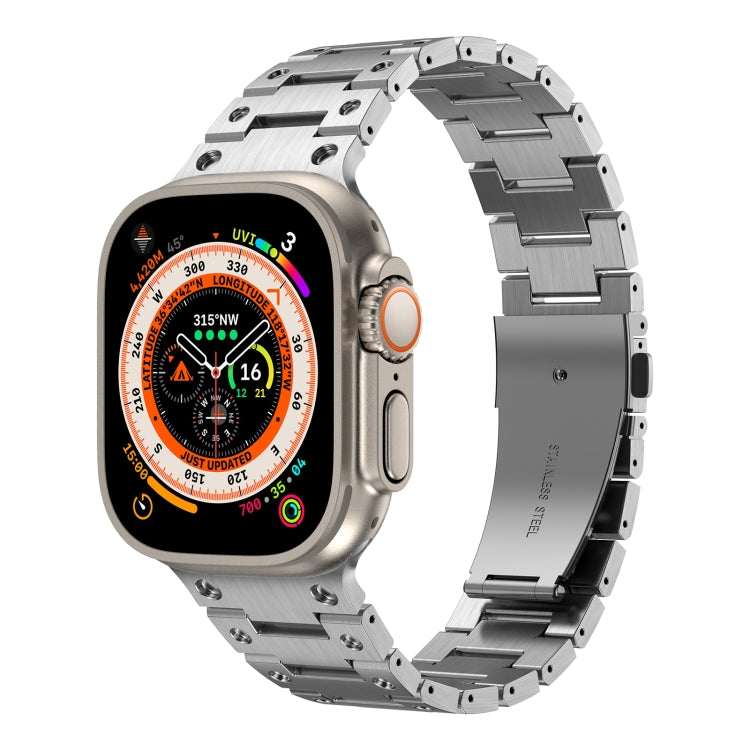 Double Rows Metal Watch Band For Apple Watch 3 42mm(Silver) - Watch Bands by PMC TechLife | Online Shopping South Africa | PMC TechLife
