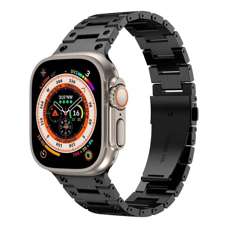 Double Rows Metal Watch Band For Apple Watch SE 2023 44mm(Black) - free shipping - PMC TechLife - Order now!
