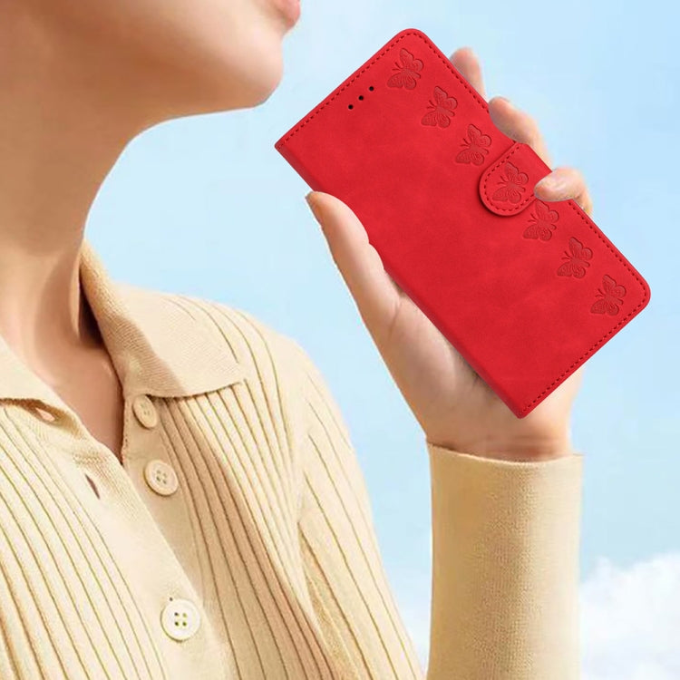 For Xiaomi 13 Seven Butterflies Embossed Leather Phone Case(Red) - free shipping - PMC TechLife - Order now!