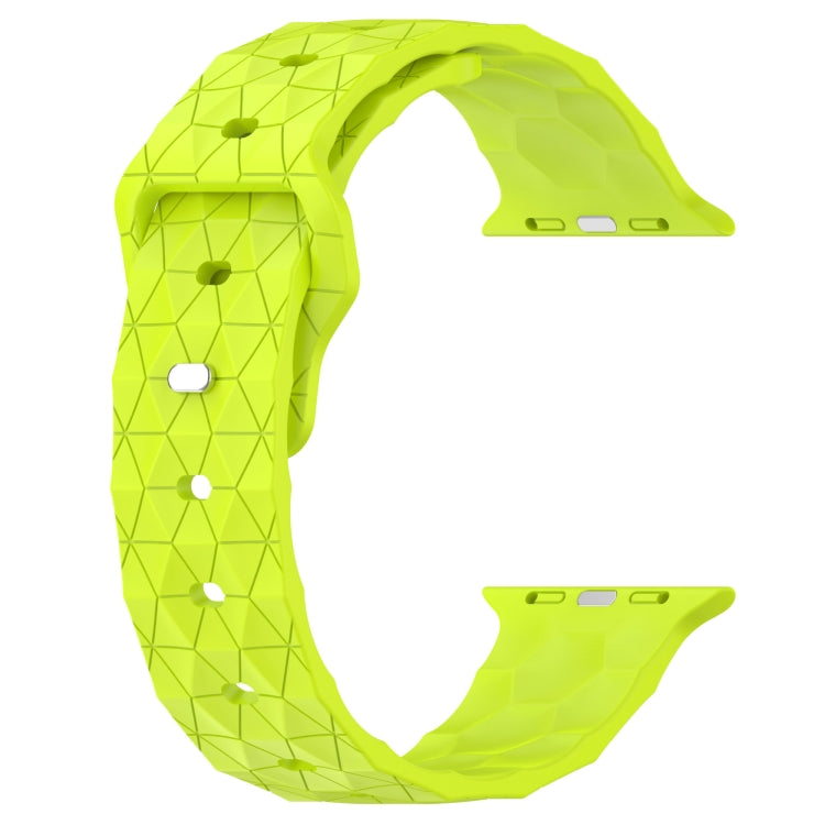 Football Texture Silicone Watch Band For Apple Watch 8 45mm(Limes Green) - Watch Bands by PMC Jewellery | Online Shopping South Africa | PMC Jewellery