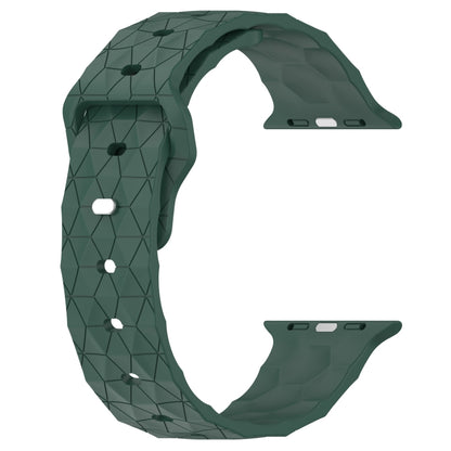 Football Texture Silicone Watch Band For Apple Watch SE 44mm(Pine Green) - Watch Bands by PMC Jewellery | Online Shopping South Africa | PMC Jewellery