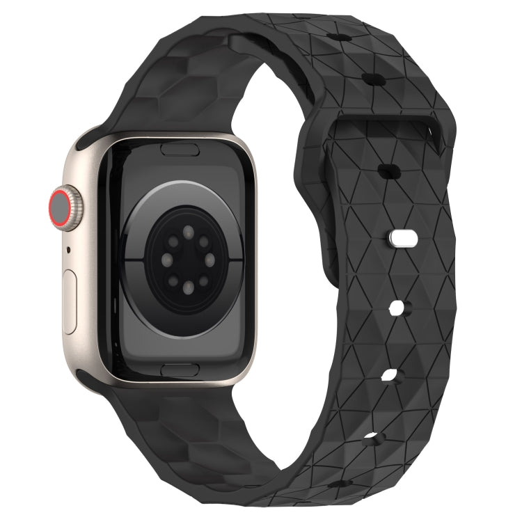 Football Texture Silicone Watch Band For Apple Watch 6 44mm(Dark Grey) - Watch Bands by PMC TechLife | Online Shopping South Africa | PMC TechLife