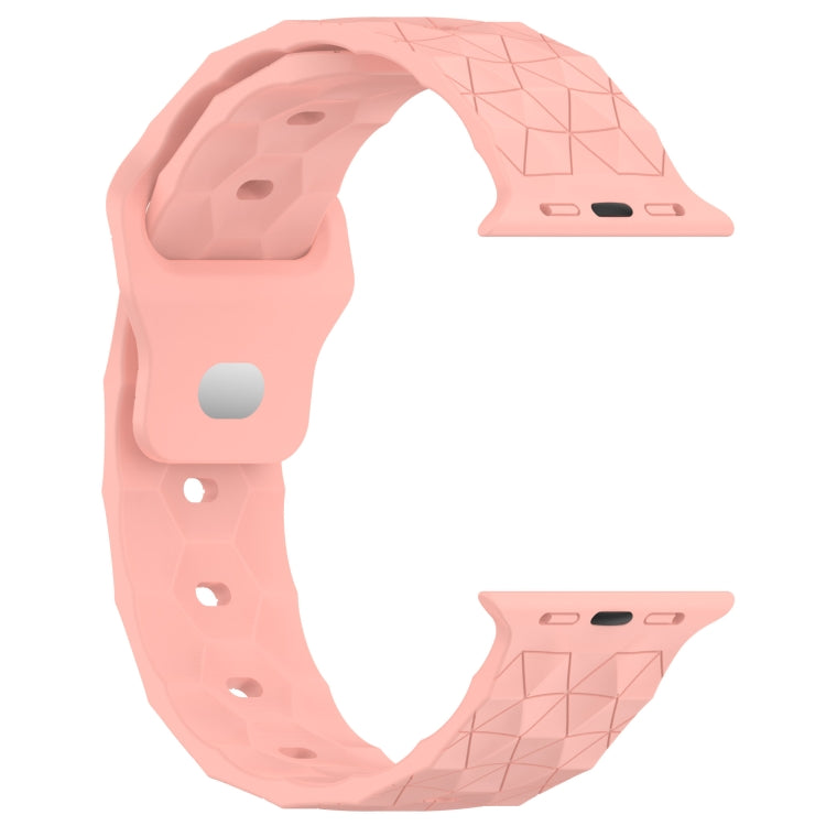 Football Texture Silicone Watch Band For Apple Watch 5 40mm(Pink) - Watch Bands by PMC TechLife | Online Shopping South Africa | PMC TechLife