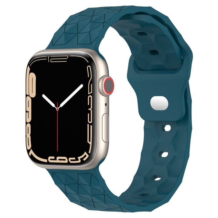 Football Texture Silicone Watch Band For Apple Watch 4 40mm(Dark Blue) - Watch Bands by PMC TechLife | Online Shopping South Africa | PMC TechLife