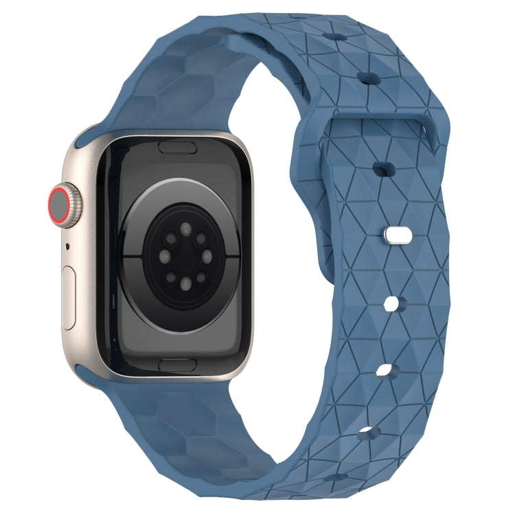 Football Texture Silicone Watch Band For Apple Watch 4 44mm(Blue) - Watch Bands by PMC TechLife | Online Shopping South Africa | PMC TechLife