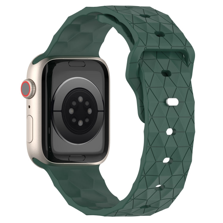 Football Texture Silicone Watch Band For Apple Watch 4 44mm(Pine Green) - Watch Bands by PMC Jewellery | Online Shopping South Africa | PMC Jewellery