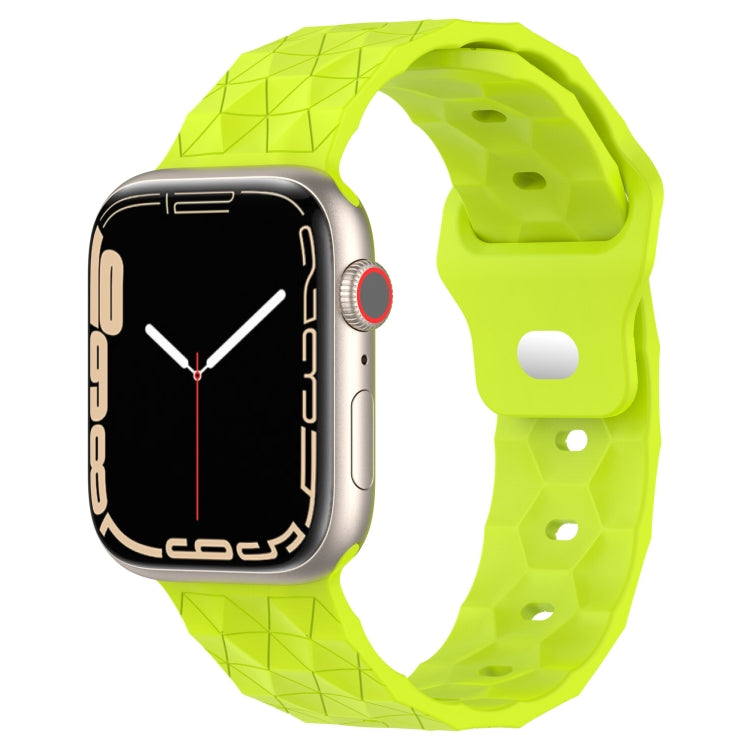 Football Texture Silicone Watch Band For Apple Watch 3 38mm(Limes Green) - Watch Bands by PMC Jewellery | Online Shopping South Africa | PMC Jewellery