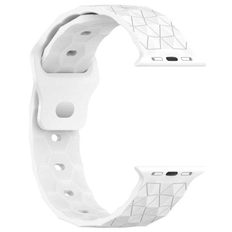 Football Texture Silicone Watch Band For Apple Watch 2 38mm(White) - Watch Bands by PMC TechLife | Online Shopping South Africa | PMC TechLife