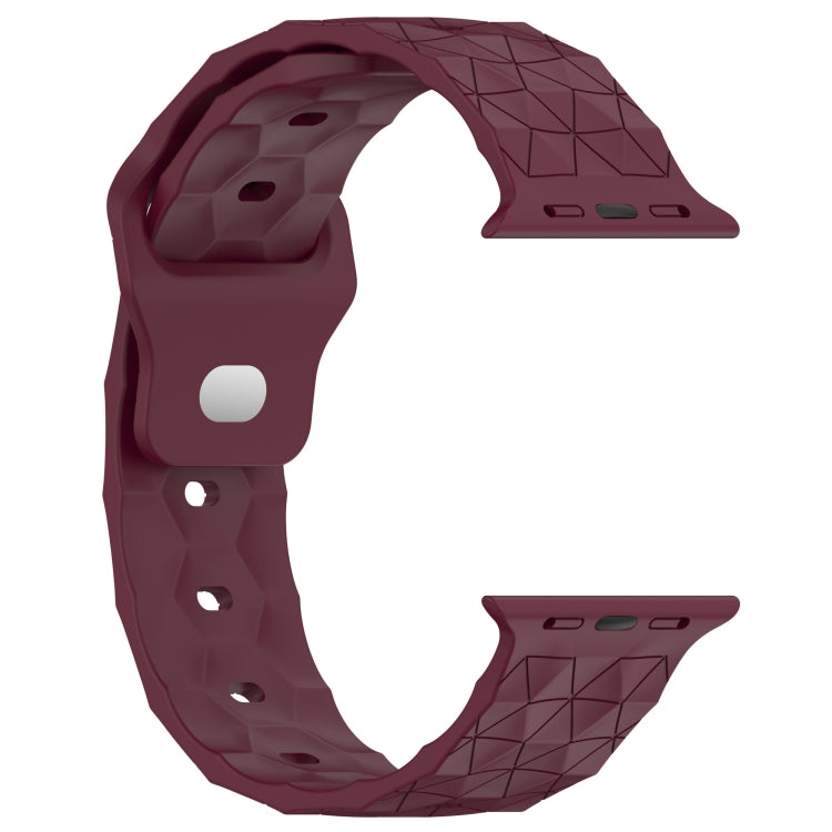 Football Texture Silicone Watch Band For Apple Watch 2 42mm(Wine Red) - Watch Bands by PMC TechLife | Online Shopping South Africa | PMC TechLife