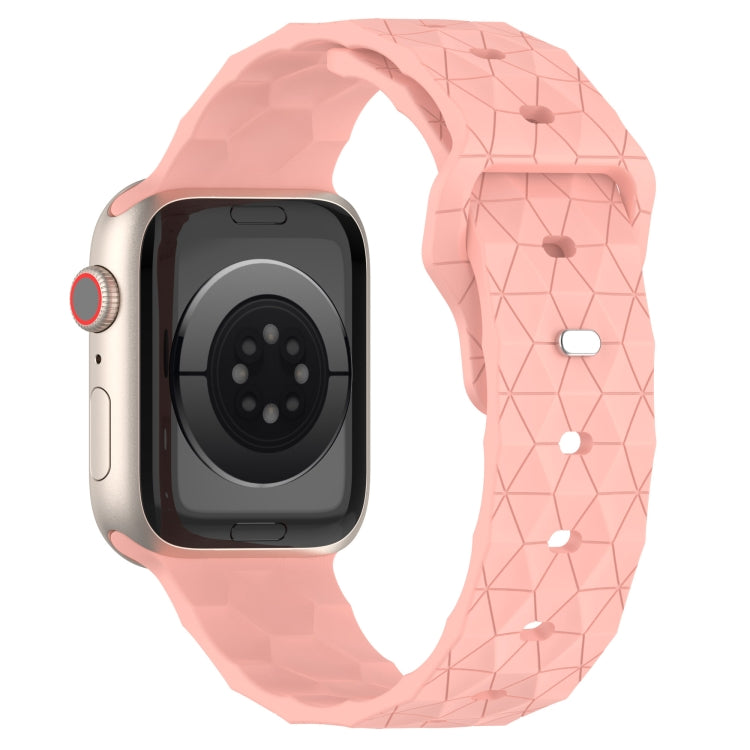 Football Texture Silicone Watch Band For Apple Watch 38mm(Pink) - Watch Bands by PMC TechLife | Online Shopping South Africa | PMC TechLife