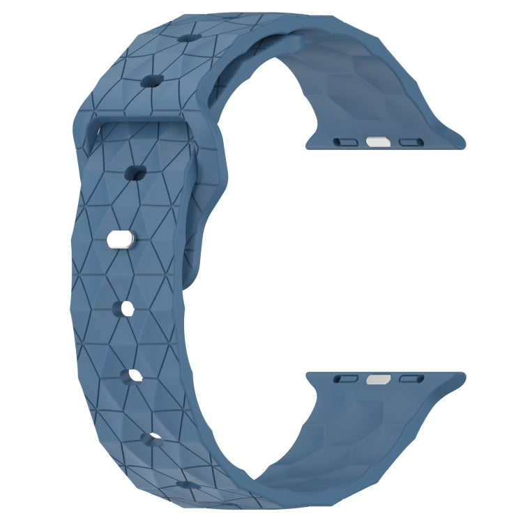 Football Texture Silicone Watch Band For Apple Watch 38mm(Blue) - Watch Bands by PMC TechLife | Online Shopping South Africa | PMC TechLife