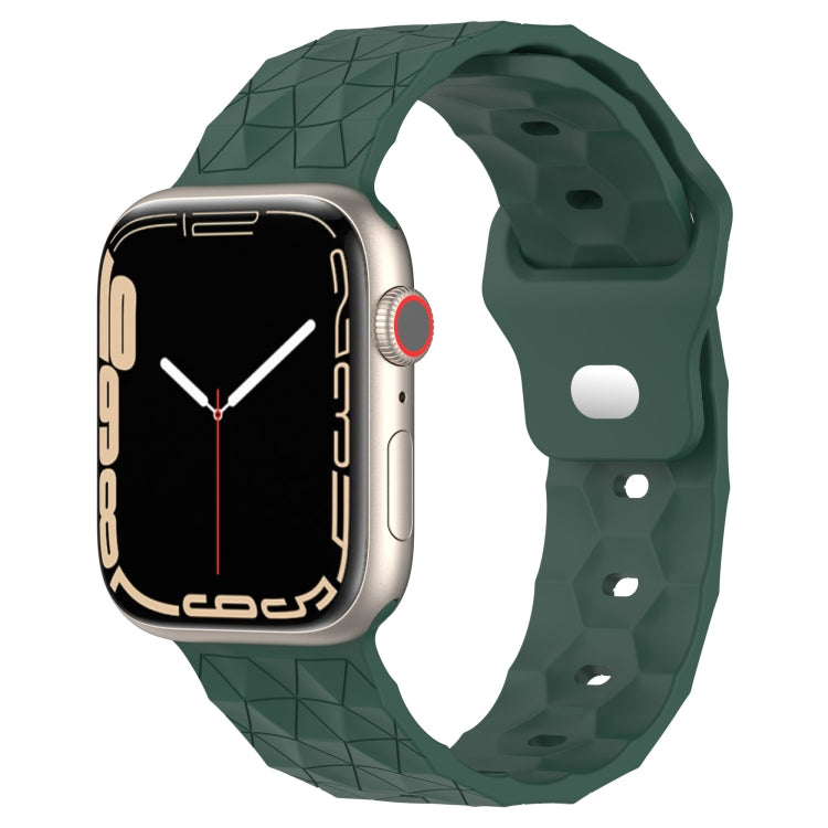 Football Texture Silicone Watch Band For Apple Watch 38mm(Pine Green) - Watch Bands by PMC TechLife | Online Shopping South Africa | PMC TechLife