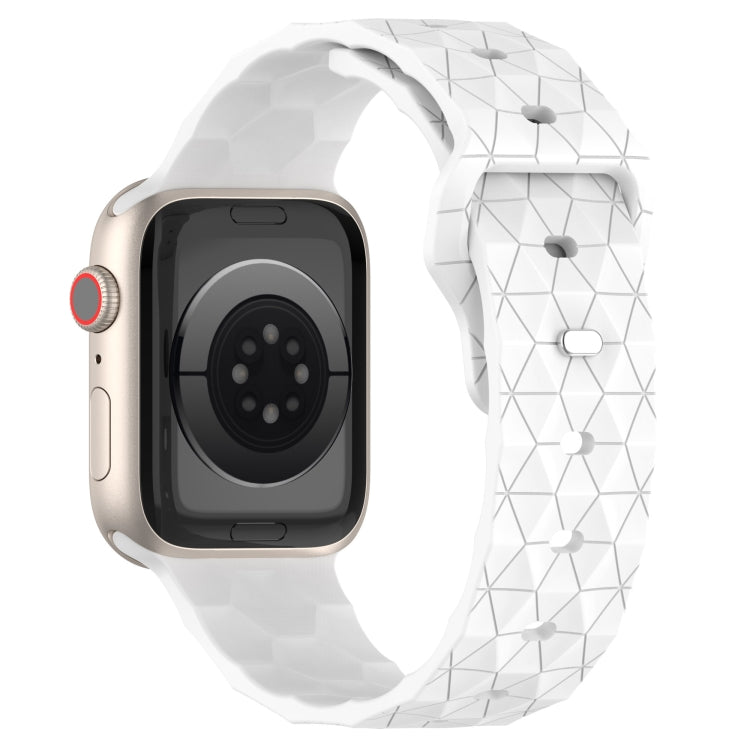 Football Texture Silicone Watch Band For Apple Watch 42mm(White) - Watch Bands by PMC TechLife | Online Shopping South Africa | PMC TechLife
