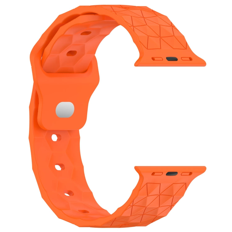 Football Texture Silicone Watch Band For Apple Watch 42mm(Orange) - Watch Bands by PMC TechLife | Online Shopping South Africa | PMC TechLife