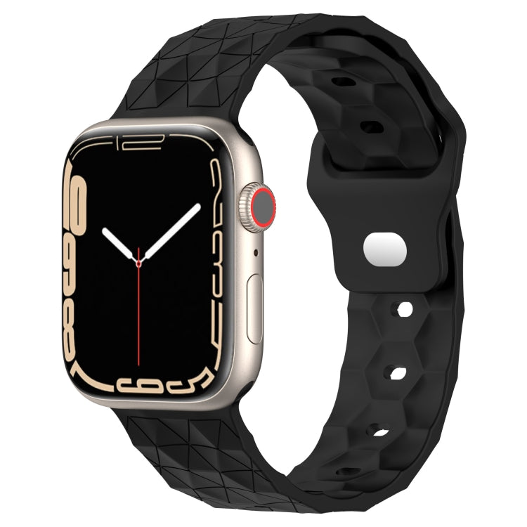 Football Texture Silicone Watch Band For Apple Watch 42mm(Black) - Watch Bands by PMC TechLife | Online Shopping South Africa | PMC TechLife