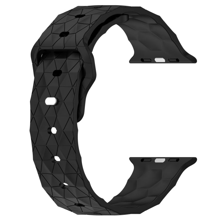 Football Texture Silicone Watch Band For Apple Watch 42mm(Black) - Watch Bands by PMC TechLife | Online Shopping South Africa | PMC TechLife