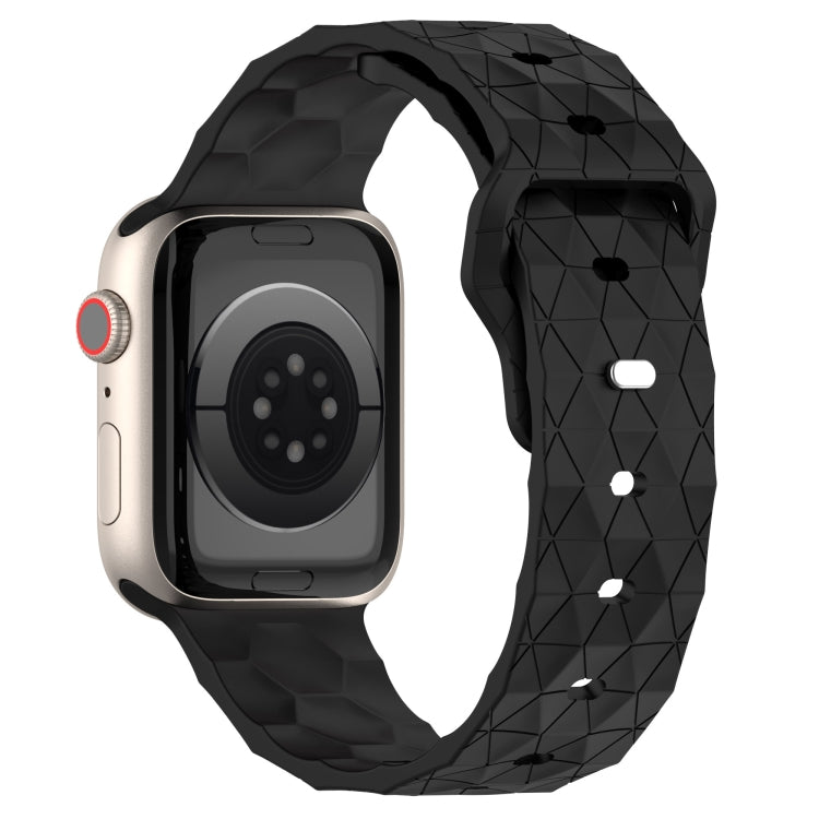 Football Texture Silicone Watch Band For Apple Watch 42mm(Black) - Watch Bands by PMC TechLife | Online Shopping South Africa | PMC TechLife