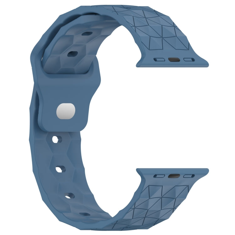 Football Texture Silicone Watch Band For Apple Watch 9 41mm(Blue) - Watch Bands by PMC TechLife | Online Shopping South Africa | PMC TechLife