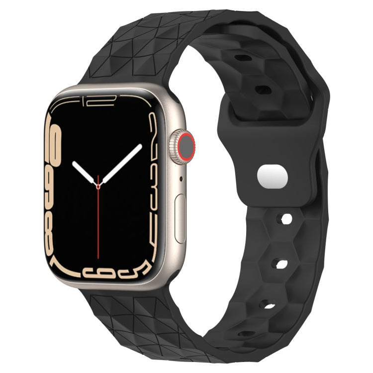 Football Texture Silicone Watch Band For Apple Watch 9 41mm(Dark Grey) - Watch Bands by PMC TechLife | Online Shopping South Africa | PMC TechLife