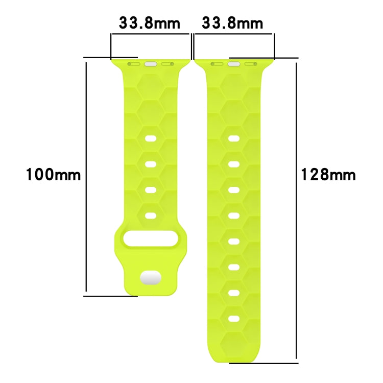 Football Texture Silicone Watch Band For Apple Watch 6 44mm(Orange) - Watch Bands by PMC Jewellery | Online Shopping South Africa | PMC Jewellery