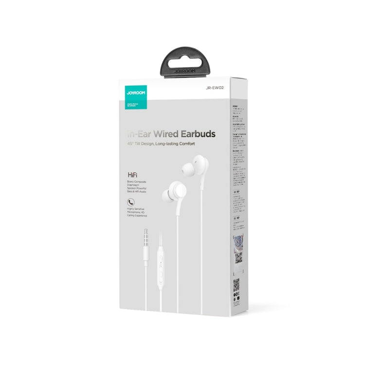 JOYRO0M JR-EW02 3.5mm In-Ear Wired Earphone, Length: 1.2m(White) - free shipping - PMC TechLife - Order now!