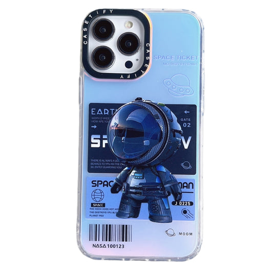 For iPhone 13 Pro Max Astronaut Pattern Shockproof PC Protective Phone Case(Black) - iPhone 13 Pro Max Cases by PMC Jewellery | Online Shopping South Africa | PMC Jewellery