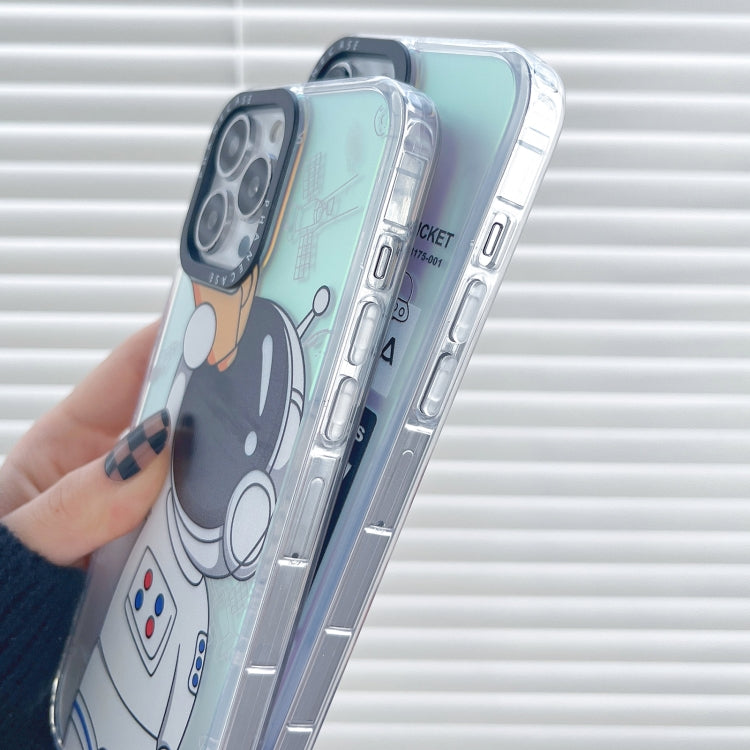 For iPhone 13 Astronaut Pattern Shockproof PC Protective Phone Case(White) - free shipping - PMC TechLife - Order now!