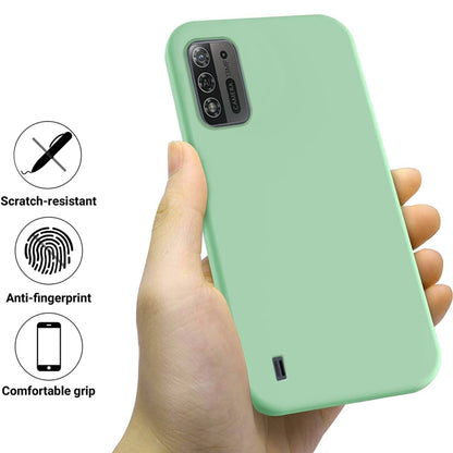 For ZTE Blade A52 Lite Pure Color Liquid Silicone Shockproof Phone Case(Green) - ZTE Cases by PMC Jewellery | Online Shopping South Africa | PMC Jewellery