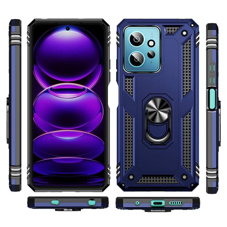 For Xiaomi Redmi Note 12 4G Global Shockproof TPU + PC Phone Case with Holder(Blue) - free shipping - PMC TechLife - Order now!