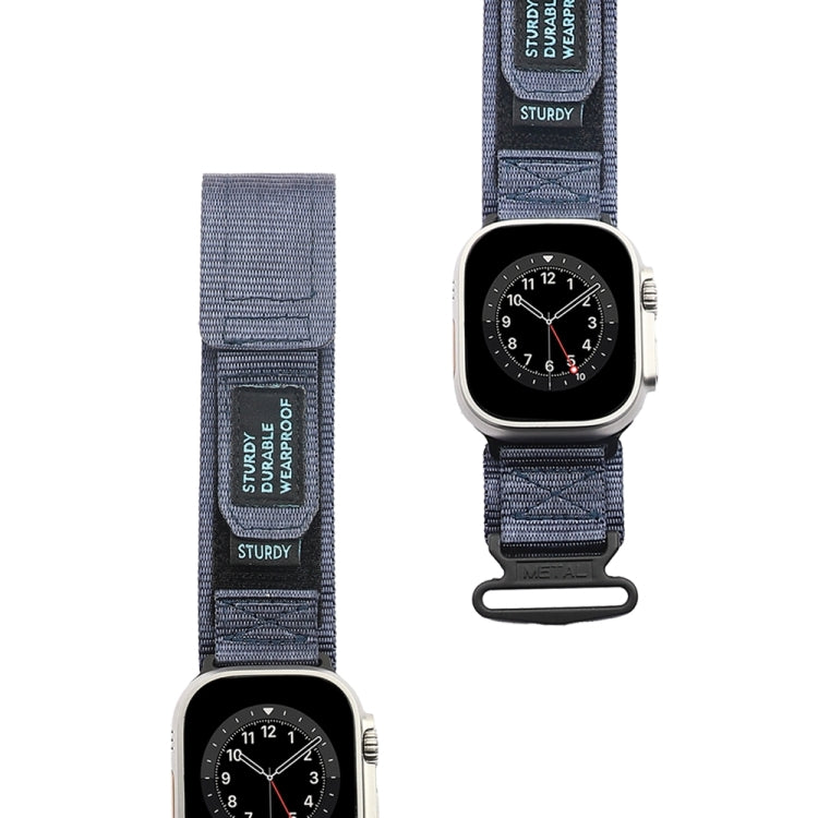 Nylon Two Section Watch Band For Apple Watch SE 2022 40mm(Blue) - Watch Bands by PMC TechLife | Online Shopping South Africa | PMC TechLife