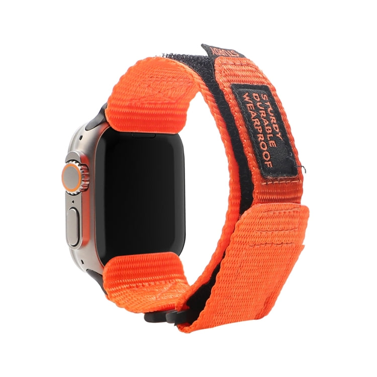 Nylon Two Section Watch Band For Apple Watch SE 2022 44mm(Orange) - Watch Bands by PMC TechLife | Online Shopping South Africa | PMC TechLife