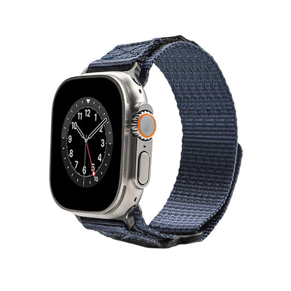 Nylon Two Section Watch Band For Apple Watch SE 2022 44mm(Blue) - Watch Bands by PMC Jewellery | Online Shopping South Africa | PMC Jewellery